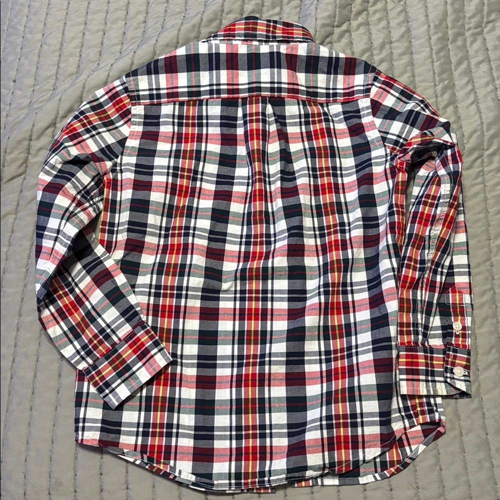 Janie and Jack Red and Blue Plaid Shirt - Picture 3 of 6